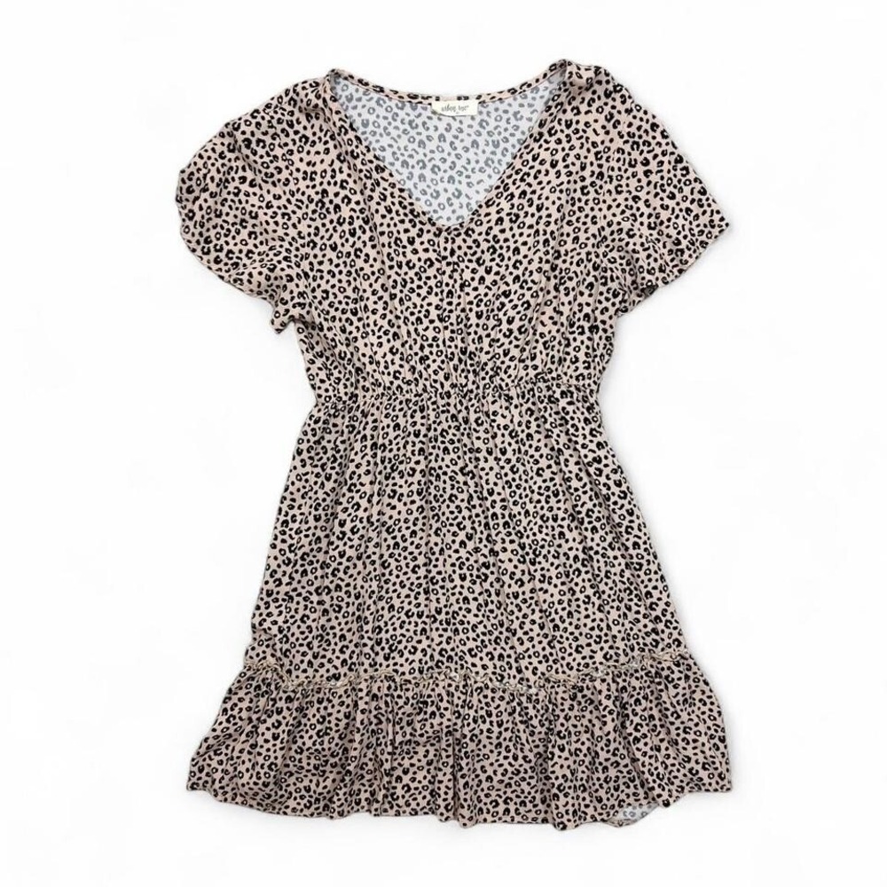 Urban Rose Leopard Print Boho Dress A Line Size Medium‎